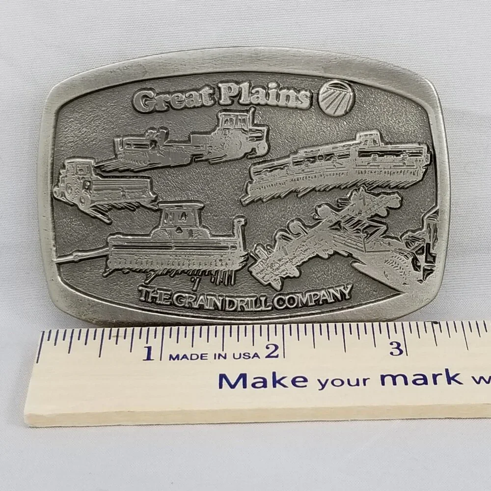 Belt Buckle Great Plains The Grain Drill Company‎ 10th Anniversary USA Made Gift